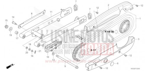 BRAS OSCILLANT/CARTER DE CHAINE C125AN de 2022